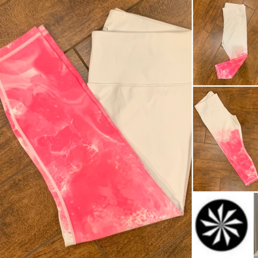 Chaturanga 7/8 Leggings - Pink Ombré🌟Athleta💖EUC